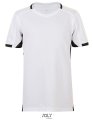 Kinder Sportshirt Classico Contrast Sols 01719 Wit-Zwart